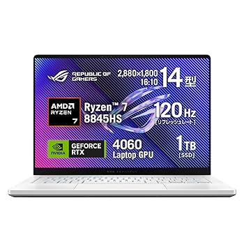 Windowsノート本体 ROG Zephyrus G14 RTX 4080 laptop ASUS ROG Zephyrus G14 - AI 9 HX 370 · RTX 5080 · 14.0″, 2.8K